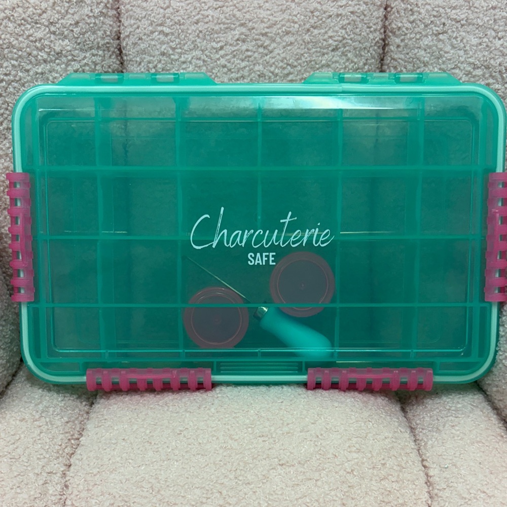 Charcuterie Safe Teal Storage Box‎